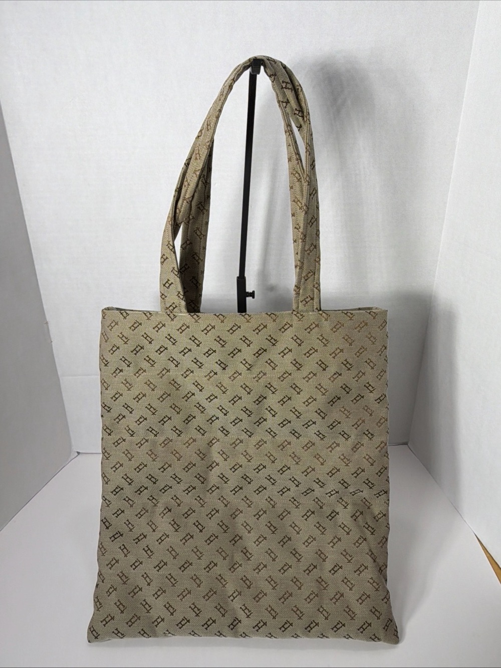 Herno LOGO CANVAS TOTE BAG Taupe Made in Italy Machine Washable VGC!